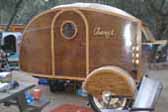 Amazing Home Built Wood Teardrop Trailer With Model A Axle and Wire Wheels